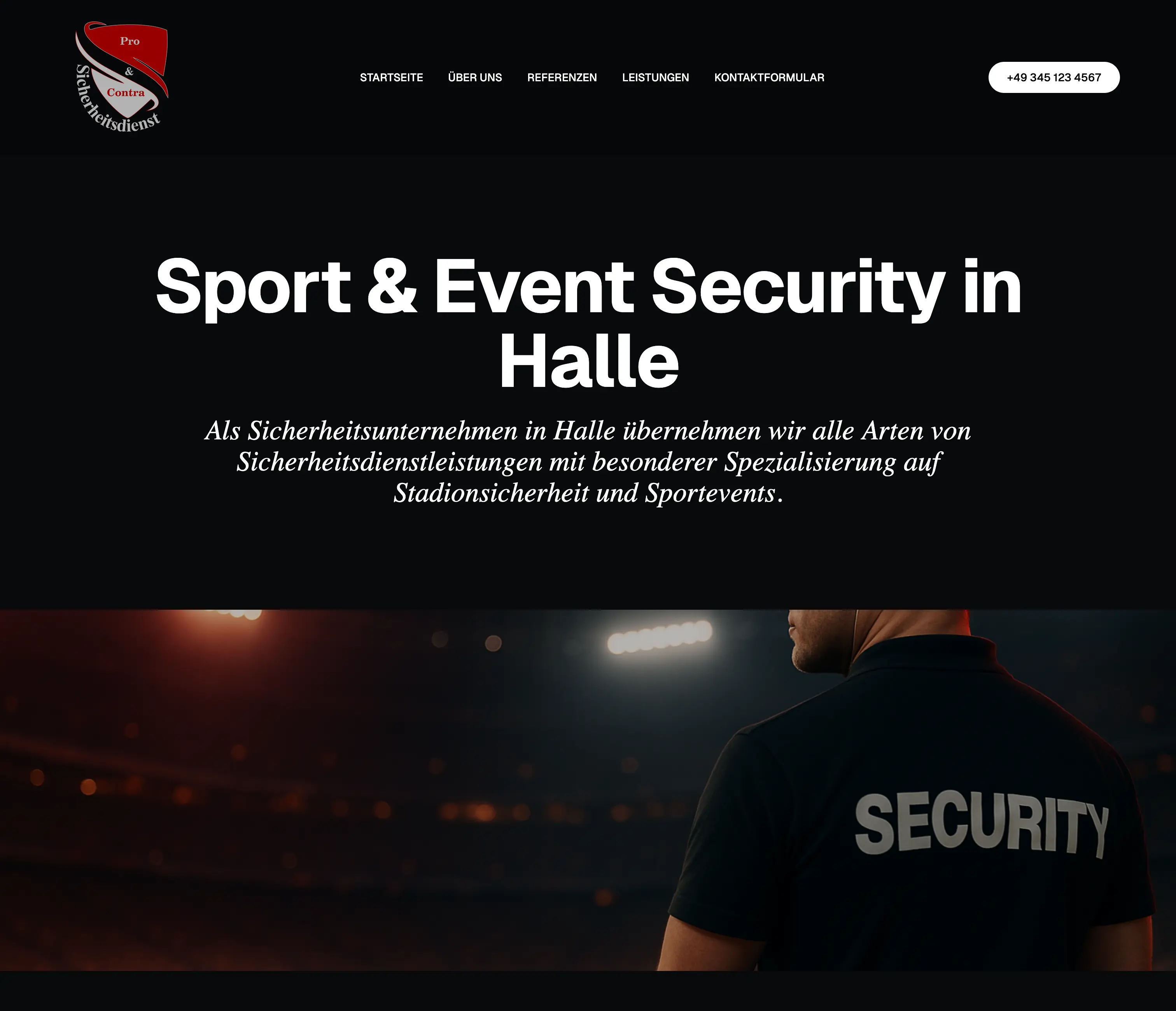 Sport & Event Security website