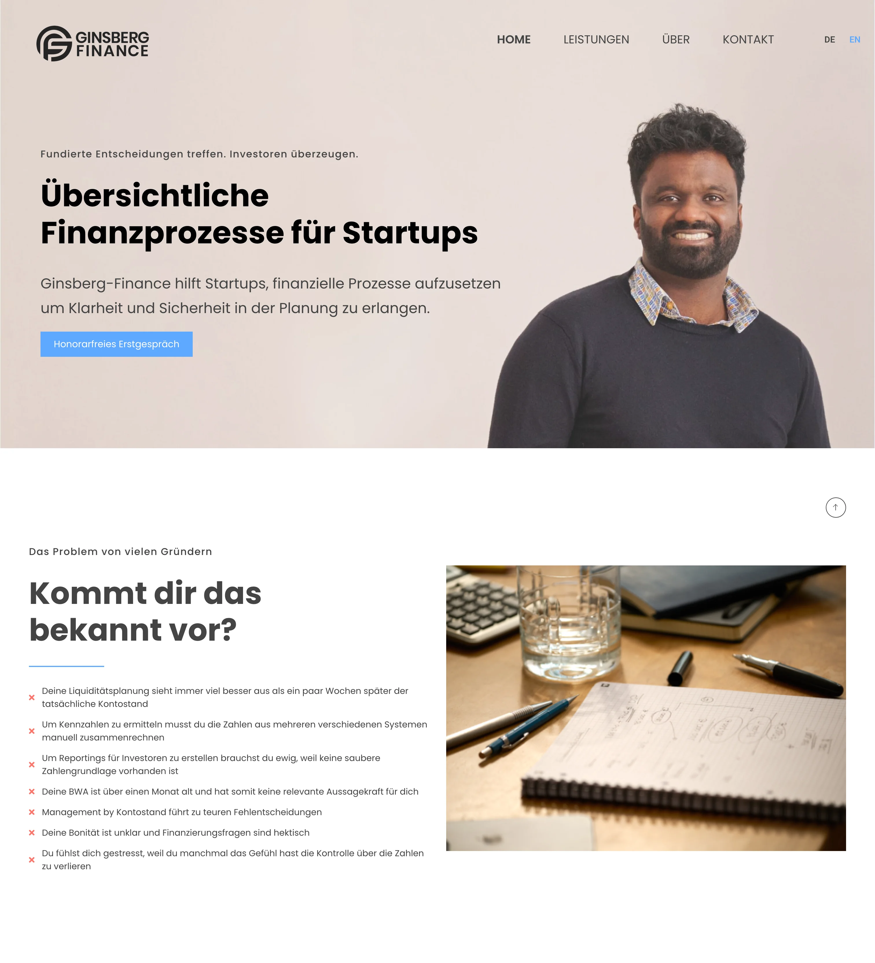 Ginsberg Finance website